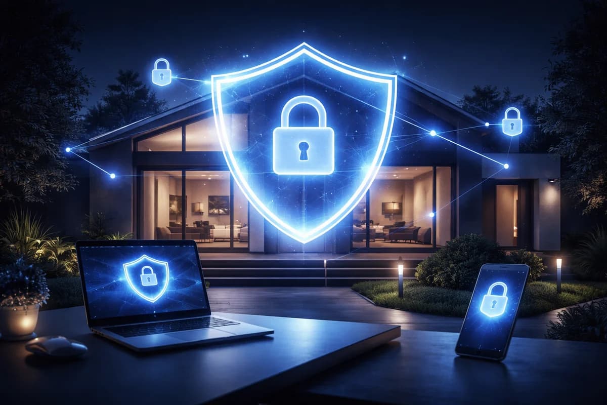 Säkerhetskameror och hemlarmspanel — skydda ditt hem och din digitala säkerhet